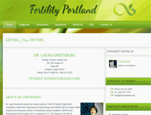 Tablet Screenshot of fertilityportland.com